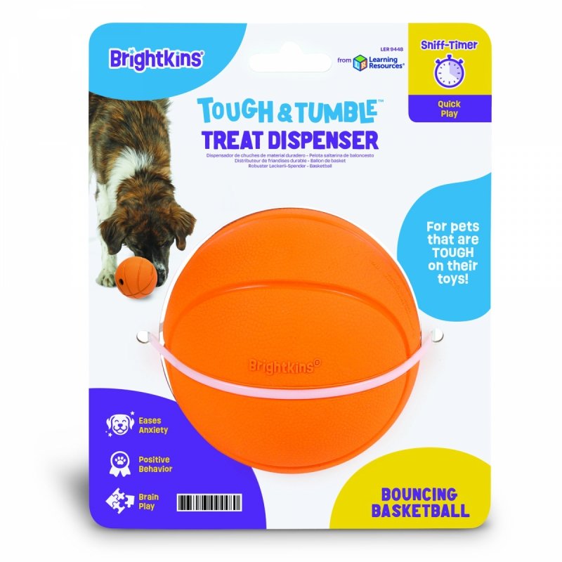 Brightkins Zabawka na przysmaki Basketball Treat Dispenser PIŁKA DO KOSZYKÓWKI 