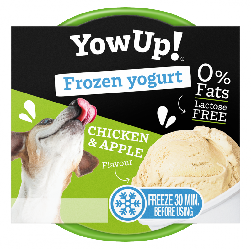 YOW UP! Chicken &amp; Apple FROZEN YOGURT Jogurt do mrożenia o aromacie kurczaka i jabłka 110g