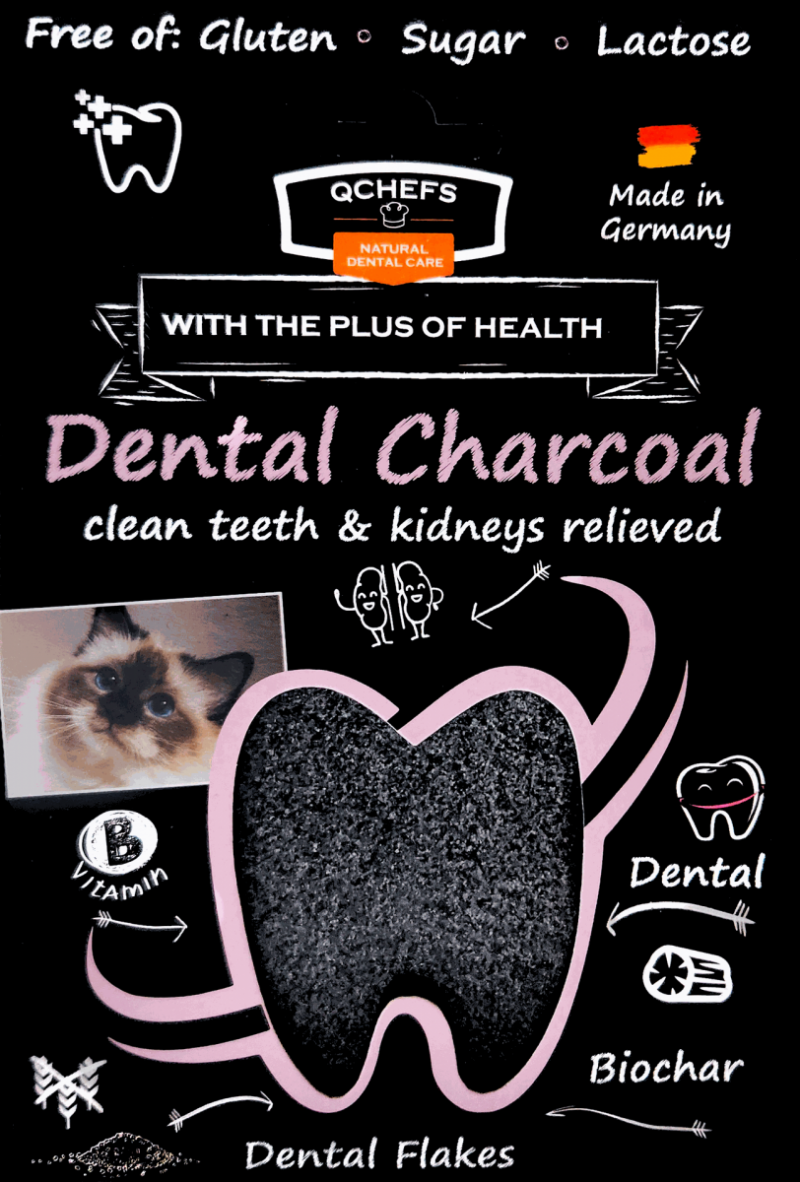 QCHEFS 2w1 Dental Charcoal CAT dla kota