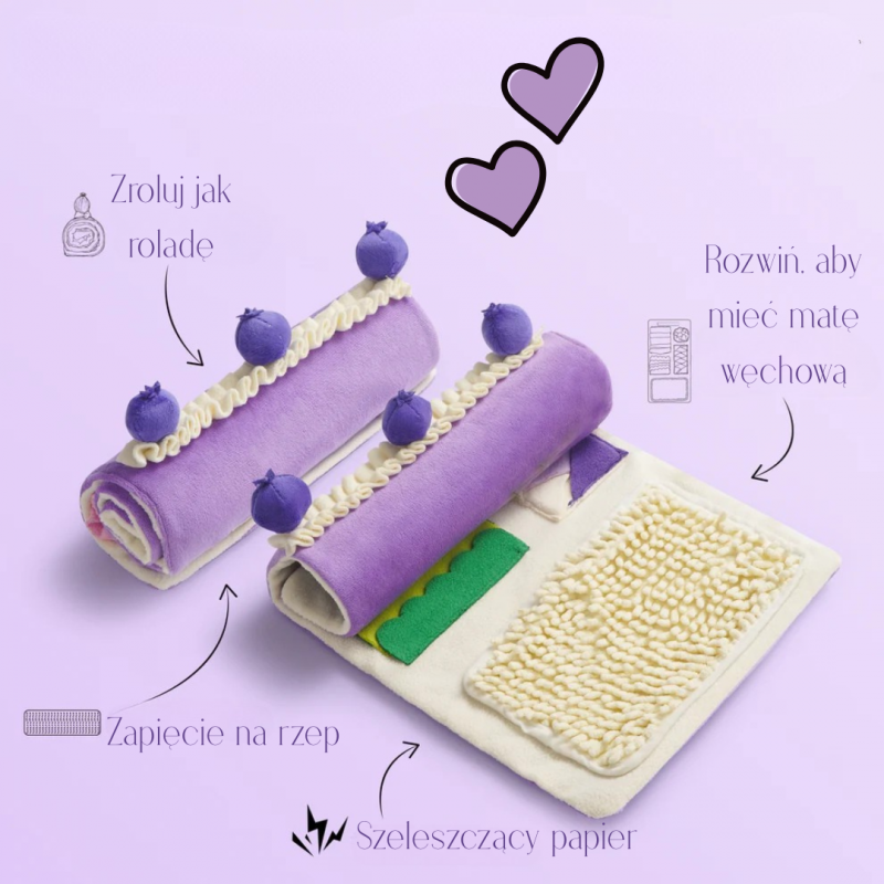 Nocciola JAGODOWA ROLADA mata węchowa dla psa