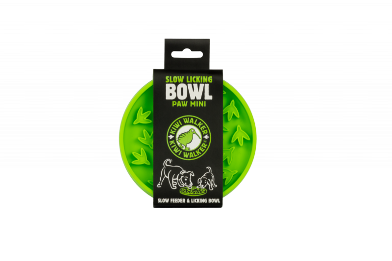 Kiwi Walker Slow Licking Bowl Paw Mini – miska spowalniająca jedzenie i lizanie dla psa i kota zielona