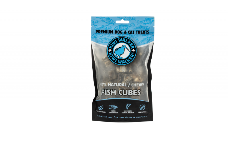 Kiwi Walker 100% DORSZ KOSTKA Przysmaki suszone powietrzem dla psa i kota 100g