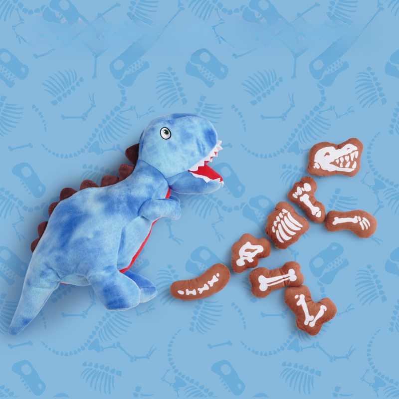 Nocciola Zabawka węchowa - norka dla psa 9-w-1 DINOZAUR