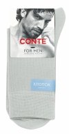 Męskie skarpety CONTE w odcieniu light grey – klasyka i komfort na co dzień. Naturalna bawełna i perfekcyjne dopasowanie do każdej stylizacji.