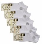 Klasyczne białe stopki unisex Aura.Via – zestaw 5 par 35-38