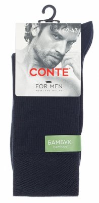 Skarpety męskie bambusowe CONTE For Men granatowe 44-45 