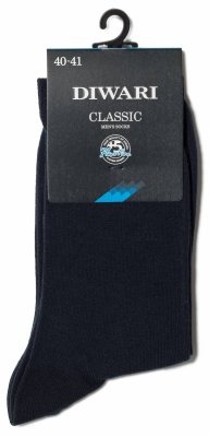 Stylowe skarpety DIWARI Classic do garnituru 44-45 Czesana bawełna-ciemnoniebi<br />eskie 