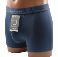 Bokserki męskie Auravia AttractiveMan–bamb<br />us, ciemnoniebieskie, gładkie, rozmiar XL 