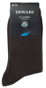 Ciemnoszare skarpety garniturowe DIWARI Classic – ponadczasowy styl 44-45