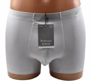 Perłowe bambusowe bokserki męskie Aura.Via–90% naturalnego komfortu, rozmiar M
