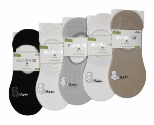Aura.via zestaw 5 par damskich stopek invisible z uroczym misie 38-41