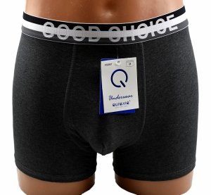 Aura.Via – ciemnoszare bokserki męskie z szeroką gumką GOOD CHOICE, rozmiar XL