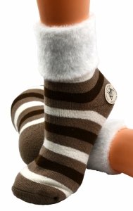 Grube zimowe skarpety damskie z alpaki i miękkim ściągaczem,rozmiar 35-38