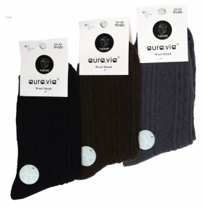 Zimowe skarpety THERMO z alpaką – gruby 3-pak z ozdobnym oplotem 39-42