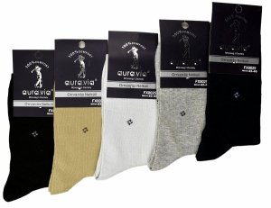 Eleganckie skarpety garniturowe Aura.Via z 90% bawełny, miękkie i przewiewne 39-42