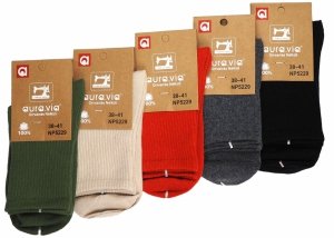 Klasyczne damskie skarpetki na każdy dzień–5 par mix kolor AuraVia 38-41