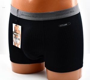Prążkowane bokserki Auravia–czarne, classic fit, płaskie szwy, rozmiar 6XL