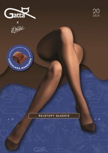 Limitowane rajstopy Gatta Wedel – elegancki czekoladowy brąz 20 DEN