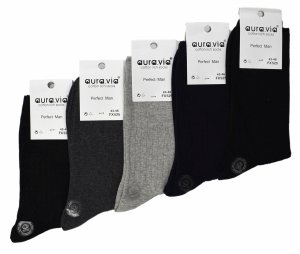 Aura.Via – męskie skarpety bawełniane w stonowanych kolorach 5 par 43-46 
