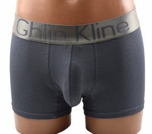 Szare bokserki męskie AuraVia Ghlin Kline-złota gumka, bawełna, rozmiar 2XL