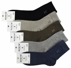 Zestaw męskich skarpet w prążki, komfort bawełny i haft VICTORY 39-42 