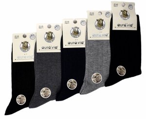 Ciepłe skarpety męskie z wełną–miękkie, zimowe, w stonowanych kolorach 39-42