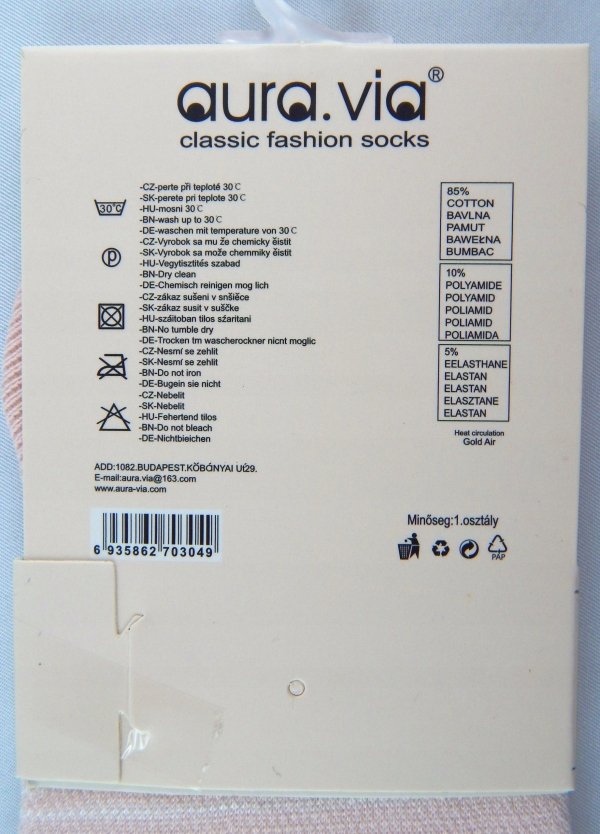 skarpety stopki, zestaw 3 par, roz 35-38 Aura.via