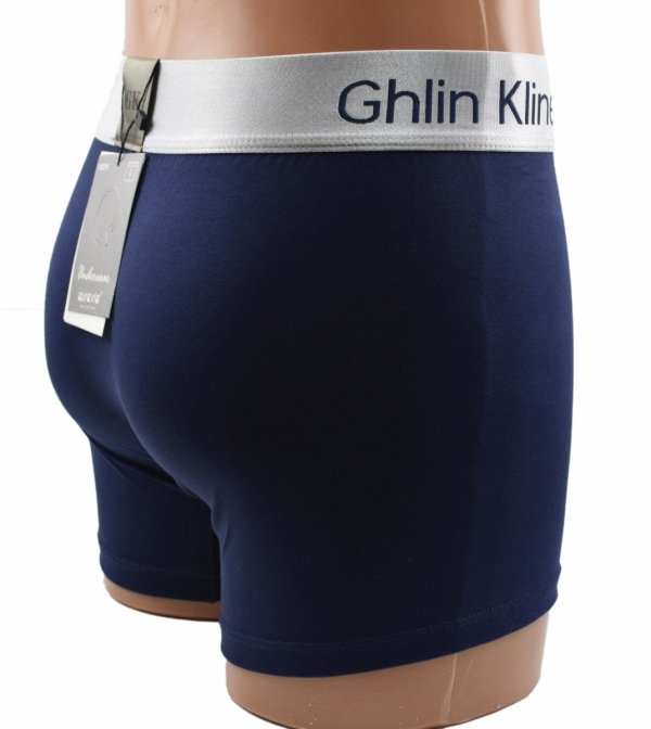 Granatowe bokserki męskie Aura.Via Ghin Kline–komfort premium, rozmiar 2XL