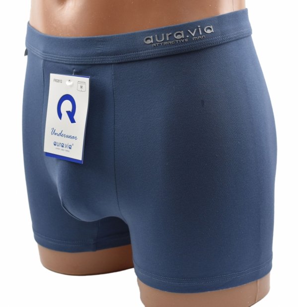 Bokserki męskie AuraVia niebieskie–95% bawełny, gładkie i elastyczne, rozmiar L