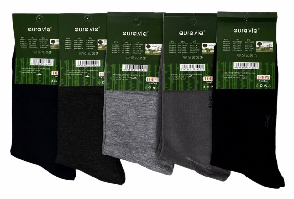 Bambusowe skarpety Aura.Via to połączenie miękkości i funkcjonalności. Naturalne włókno bambusowe jest przyjazne dla skóry i zapewnia komfort przez cały dzień.