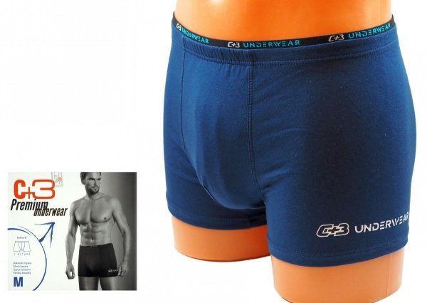 Bawełniane bokserki męskie firmy C+3 wykonane w rozmiarze XL. Produkt premium, model VBE-554