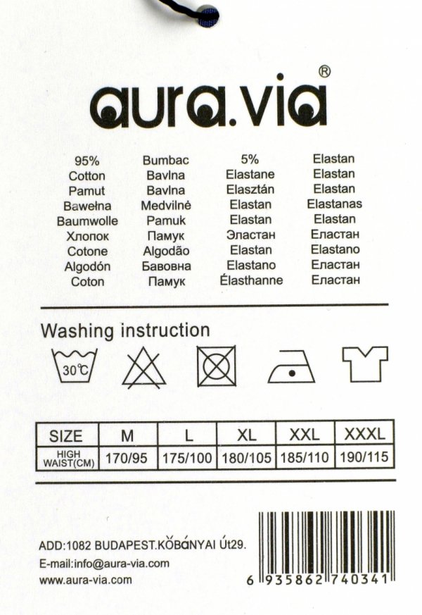 Granatowe bokserki męskie Aura.Via Ghin Kline–komfort premium, rozmiar 2XL