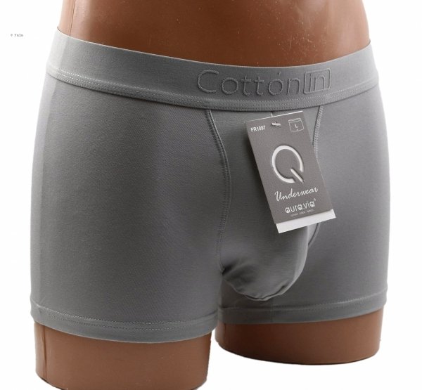 Wygodne bokserki jasnoszare Auravia–miękka bawełna 95%, rozmiar 2XL