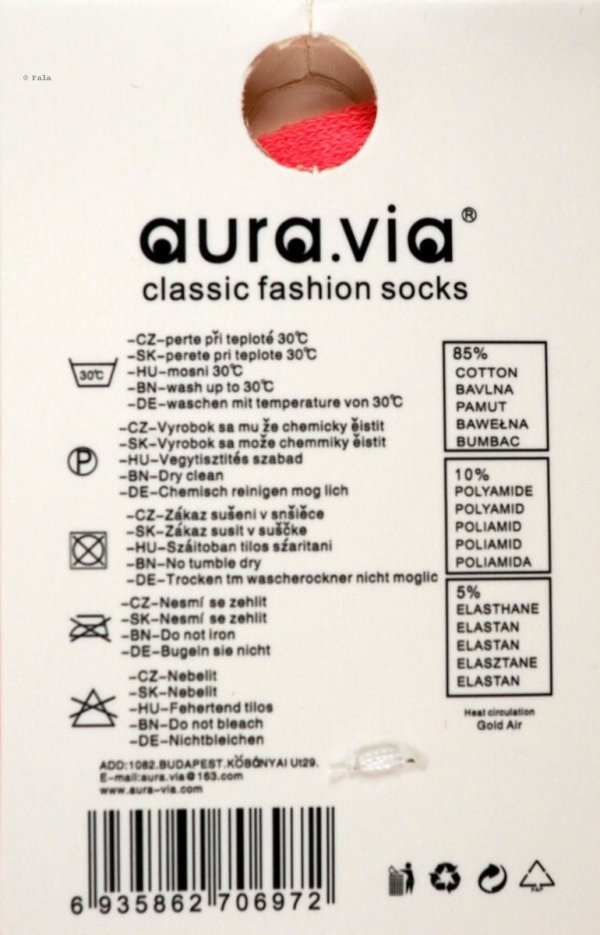 Metka. Bawełniane skarpetki dziewczęce, śliczny haft, zestaw 3 par w rozmiarze 28-31Aura.