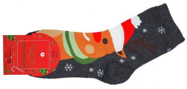 Skarpety świąteczne 38-41 AuraVia,skarpetki gwiazdka unisex mikołaj prezent