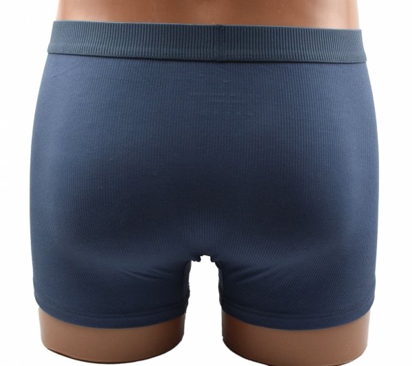 Niebieskie bambusowe bokserki męskie Comfort Pro–prążkowane, rozmiar 2XL