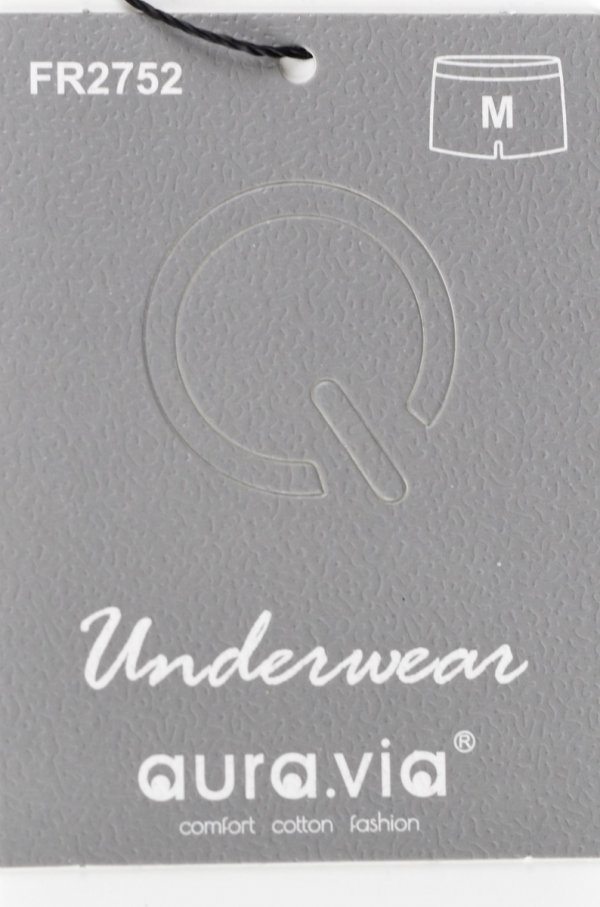 Bawełniane bokserki męskie Aura.Via – czarne z ozdobnym pasem Ghlin Kline, L