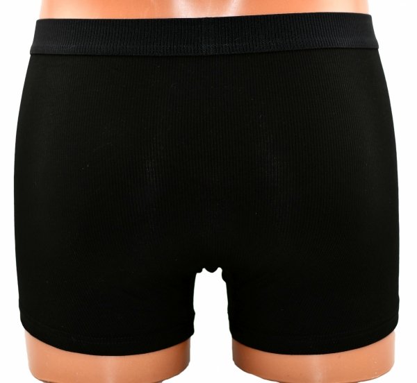 Czarne bambusowe bokserki prążkowane Aura.Via Comfort Pro, rozmiar L