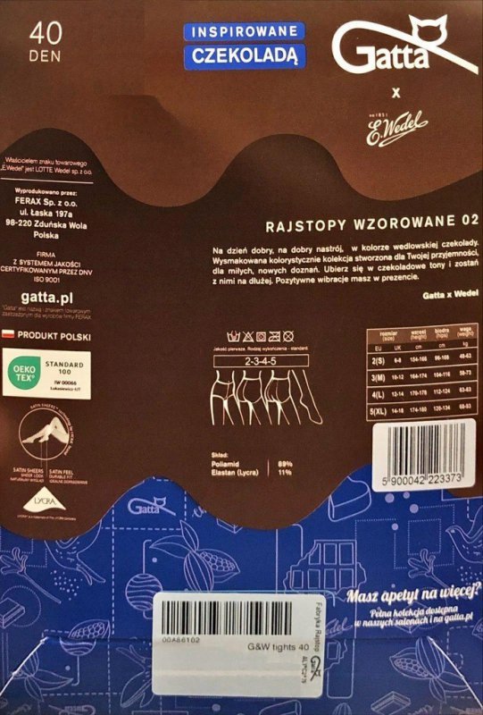 Czekoladowy styl z rajstopami Gatta x Wedel – perfekcyjna harmonia komfortu i elegancji.