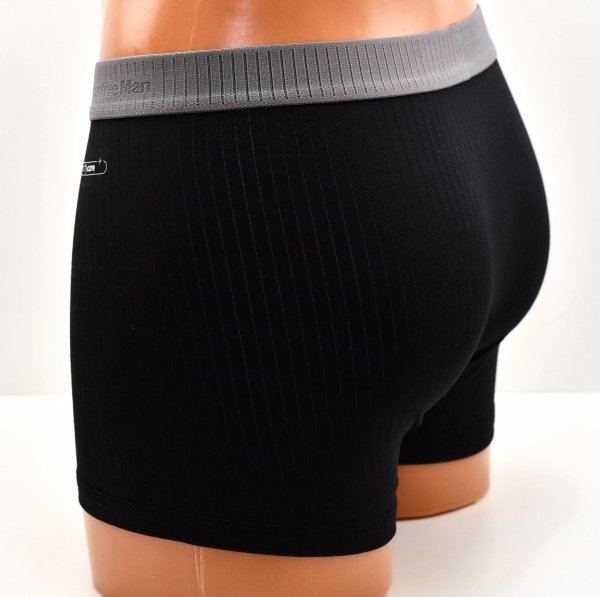 Prążkowane bokserki Auravia–czarne, classic fit, płaskie szwy, rozmiar 2XL