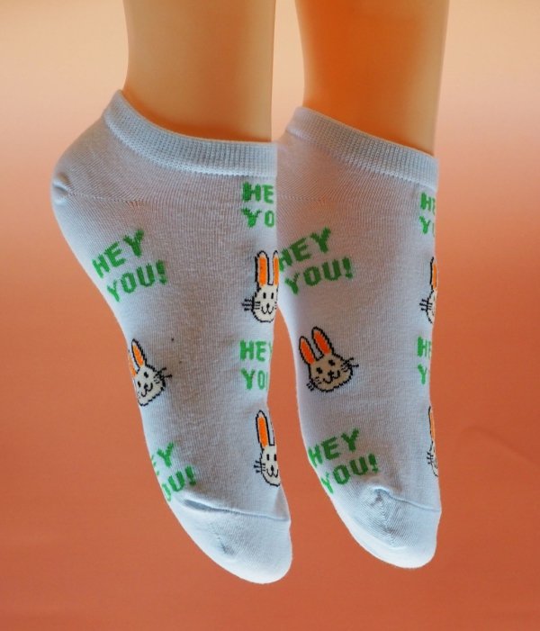 Bawełniane stopki Auravia „HEY YOU!” niebieskie, 38-41