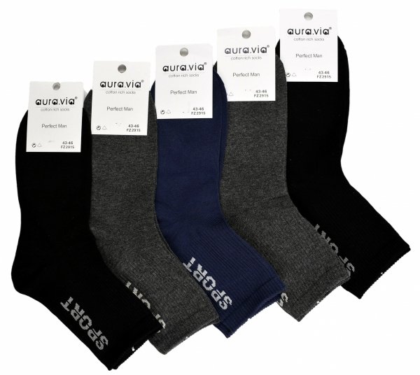 Skarpety męskie Aura.Via Perfect Man SPORT – bezszwowe, oddychające, z szerokim ściągaczem. Komfort, który poczujesz od pierwszego założenia.