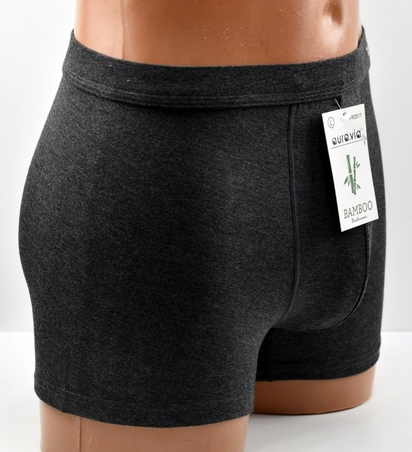 Bambusowe bokserki męskie grafitowe–elegancja i oddychająca tkanina, rozmiar 3XL