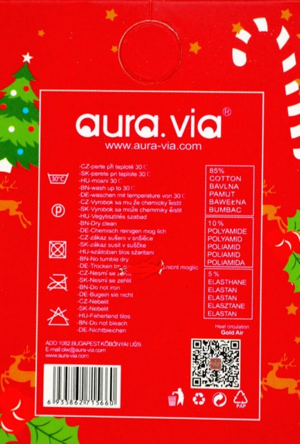 Metka. Skarpety świąteczne antypoślizgowe ,dziecięce w rozmiarze 0-12 M firmy AuraVia