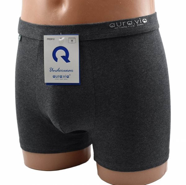 Jednolite bokserki Auravia w kolorze grafitowym to połączenie klasyki i wygody. Dzięki wysokiej zawartości bawełny zapewniają przewiewność, a delikatne logo dodaje im nowoczesnego, eleganckiego akcentu.