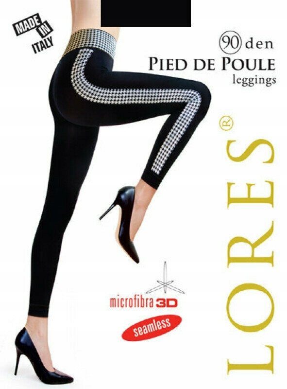 Eleganckie legginsy damskie 90 den z wysokim stanem. Lampasy w pepitkę optycznie wydłużają nogi, a bezszwowa konstrukcja gwarantuje komfort. Mikrofibra 3D jest miękka, kryjąca i odporna na mechacenie.