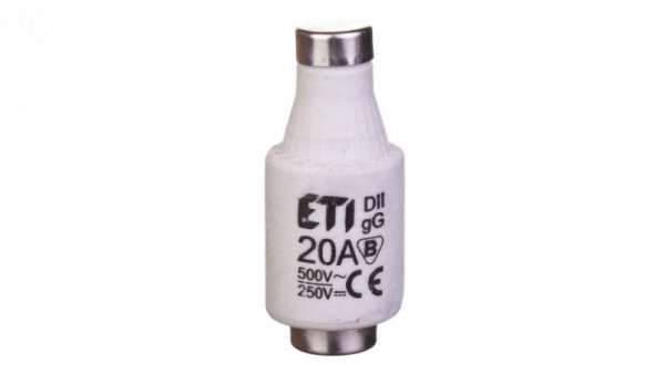 Wkładka bezpiecznikowa 20A DII gG / BiWtz 500V AC/ 250V DC E27 002312406 /5szt./