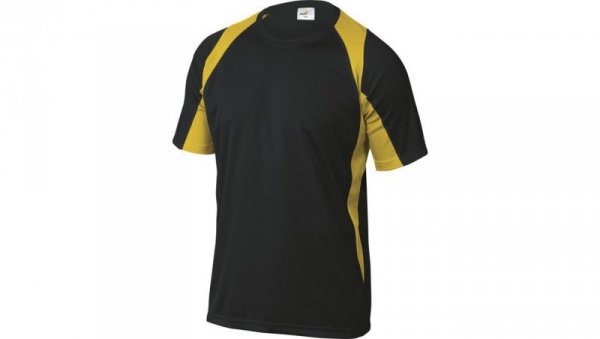 T-Shirt czarno-żółty z poliestru (100) 160G szybkoschnący rozmiar XXL BALINJXX