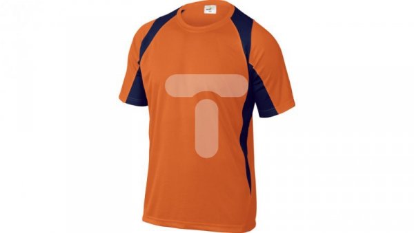 T-Shirt pomarańczowo-granatowy z poliestru (100) 160G szybkoschnący rozmiar L BALIOMGT