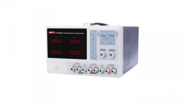 Zasilacz laboratoryjny DC symetryczny programowalny 2x0-30V 0-3A +1x 5V 3A USB RS232 UTP3303C 21824